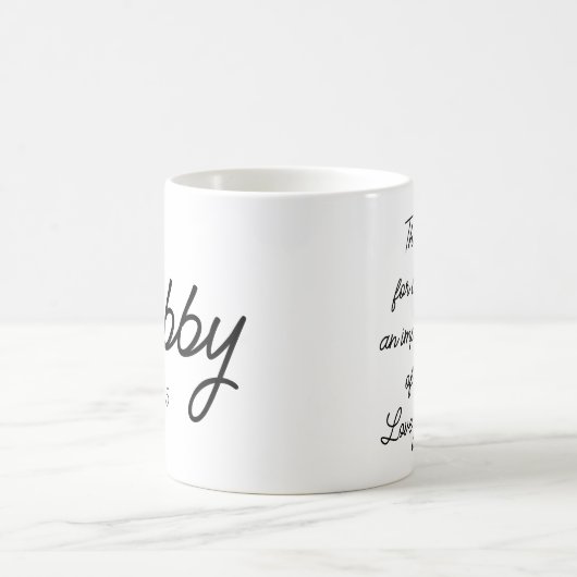 Hubby Personalisierte Verlobung Geschenk für seine Kaffeetasse (Mittel)