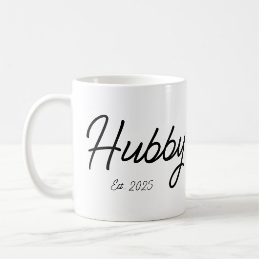 Hubby Personalisierte Verlobung Geschenk für seine Kaffeetasse (Links)