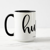 Hubby Simple Black Letters Custom Tasse (Links)
