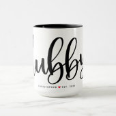 Hubby Simple Black Letters Custom Tasse (Zentrum)