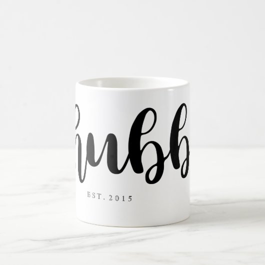 Hubby-Skript-Rosa-Herz Kaffeetasse (Mittel)