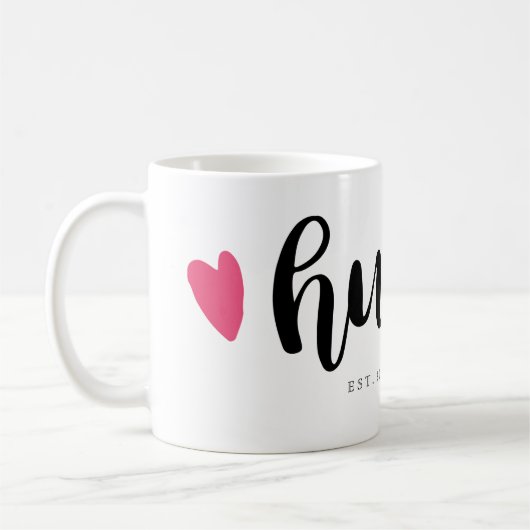Hubby-Skript-Rosa-Herz Kaffeetasse (Links)