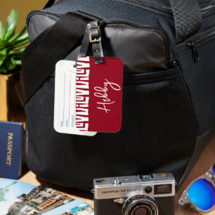 Hubby Tribal African Red and White MR. Gepäckanhänger