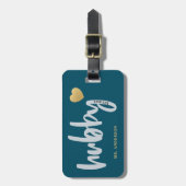 Hubby Typografie Gepäckanhänger (Vorderseite vertikal)
