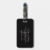 Hubby Typografie Gepäckanhänger (Rückseite vertikal)