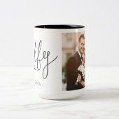 Hubby Wedding Foto Jubiläum Hochzeit Tasse (Mittel)