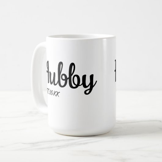 Hubby Wedding-Jubiläum wünscht Ehemann Kaffeetasse (Vorderseite Links)