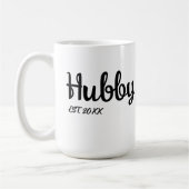 Hubby Wedding-Jubiläum wünscht Ehemann Kaffeetasse (Links)