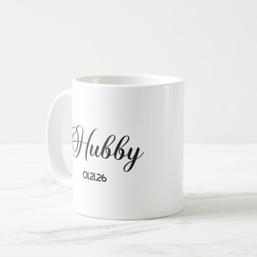 Hubby Wedding Kaffee Tasse (Vorderseite Links)