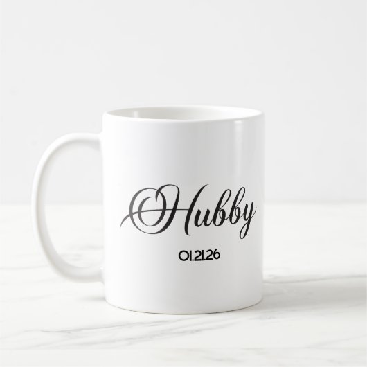 Hubby Wedding Kaffee Tasse (Links)