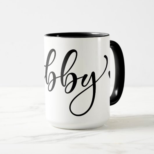 Hubby Wedding Tasse mit Schwarz Interieur (VorderseiteRechts)