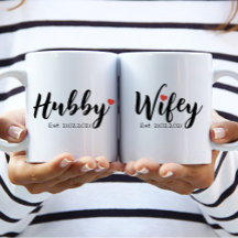 Hubby & Wifey Couple Tasse (Personalize Wifey)