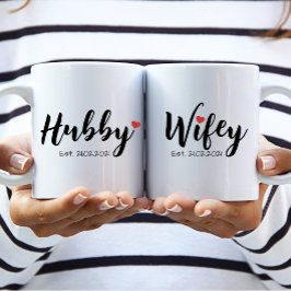 Hubby & Wifey Couple Tasse (Personalize Wifey)