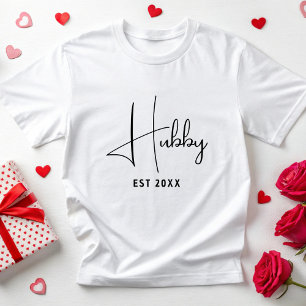 Hubby Wifey Est Hochzeitsfeier T-Shirt
