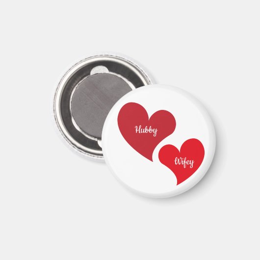 Hubby Wifey-Magnet Magnet (Vorderseite/Rückseite)