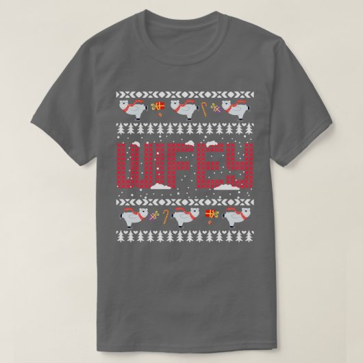 Hubby Wifey Matching Christmas T-Shirt (Design vorne)