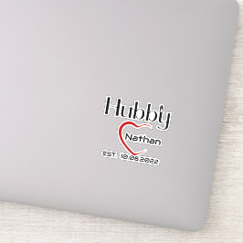 Hubby Wifey passt Sticker zum Hochzeitstag