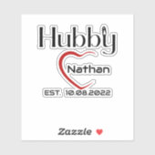Hubby Wifey passt Sticker zum Hochzeitstag (Blatt)