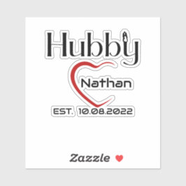 Hubby Wifey passt Sticker zum Hochzeitstag