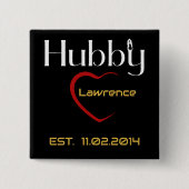 Hubby Wifey Wedding-Geschenk Button (Vorderseite)