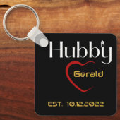 Hubby Wifey Wedding-Jubiläumsgeschenk Schlüsselanhänger (Vorderseite)