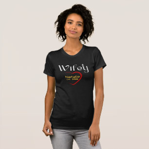 Hubby Wifey zum Hochzeitstag - Frauengeschenk T-Shirt