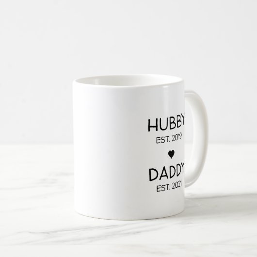 HubbyDaddy Pregnancy Announcement Baby Reveal Kaffeetasse (VorderseiteRechts)
