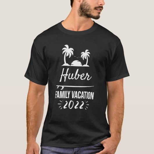 Huber Family Vacation Tropical Group Trip Beach T-Shirt (Vorderseite)