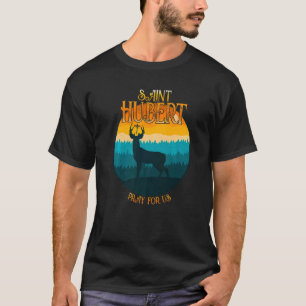 Hubert Hubertus Schutzpatron der Jäger Hirsch Kath T-Shirt