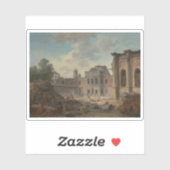 Hubert Robert: Zerstörung des Schlosses von Meudon Aufkleber (Blatt)