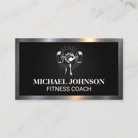 Hubgewicht | Fitness | Metallgrenze Visitenkarte (Vorderseite)