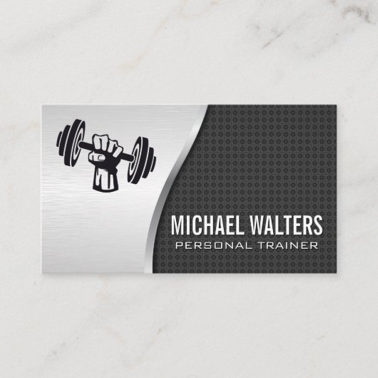 Hubgewicht | Metallic Visitenkarte (Vorderseite)