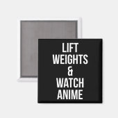 Hubgewicht und Anime - Inspirationsspielraum Magnet (Vorderseite/Rückseite)