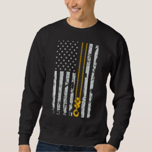 Hubhaken-Thin-Flag-Kranbetreiber Sweatshirt