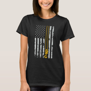Hubhaken-Thin-Flag-Kranbetreiber T-Shirt