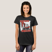 Hubraum-Baggeropp mit Schwenkquadrat T-Shirt (Vorne ganz)