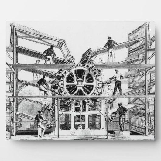 Hubraum der printing press invented by Richard Mar Fotoplatte (Vorderseite)