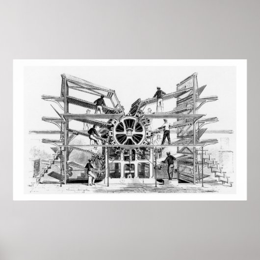 Hubraum der printing press invented by Richard Mar Poster (Vorne)