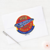 Hubroller Rink Chicago / Norridge Illinois Runder Aufkleber (Umschlag)