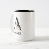 HÜBSCH A MIT MONOGRAMM ZWEIFARBIGE TASSE (Vorderseite Links)