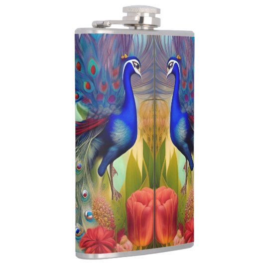 Hübsch als Pfau Flachmann (Rechts)