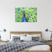 Hübsch als Pfau-Leinwand Leinwanddruck (Insitu (Schlafzimmer))