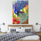 Hübsch als Pfau Leinwanddruck (Insitu (Schlafzimmer))