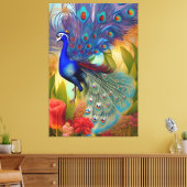 Hübsch als Pfau Leinwanddruck (Insitu (Wohnzimmer))