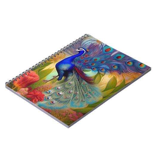 Hübsch als Pfau Notizblock (Linke Seite)