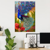 Hübsch als Pfau Poster (Heimbüro)
