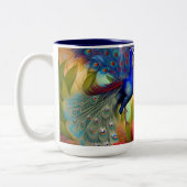 Hübsch als Pfau Zweifarbige Tasse (Links)