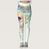 Hübsch als Pfauenfeder, pastellweiß Leggings (Vorderseite)