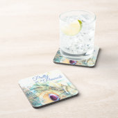 Hübsch als Pfauenpadel-Pfauenfeder-Untersetzer Getränkeuntersetzer (Rechte Seite)