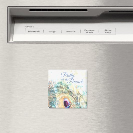 Hübsch als Pfauenpastel Magnet (In Situ (Geschirrspüler))